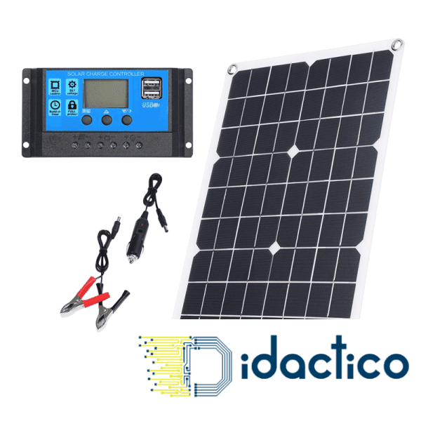 Kit Panneau solaire 20W avec contrôleur de charge DIDACTICO TUNISIE