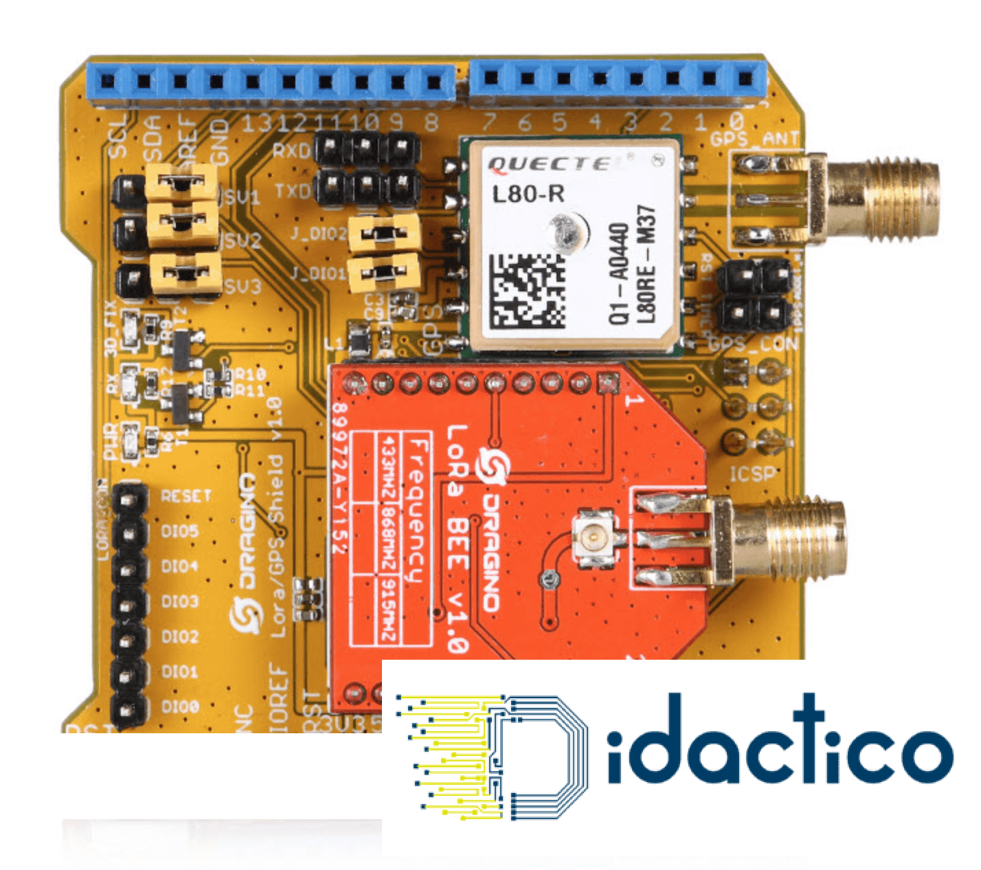 Module Shield Dragino LoRa/GPS pour Arduino Uno 868 MHz DIDACTICO TUNISIE