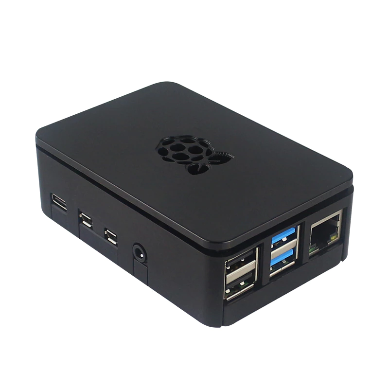 Boitier ABS noir pour raspberry Pi4 avec Logo Raspberry DIDACTICO TUNISIE