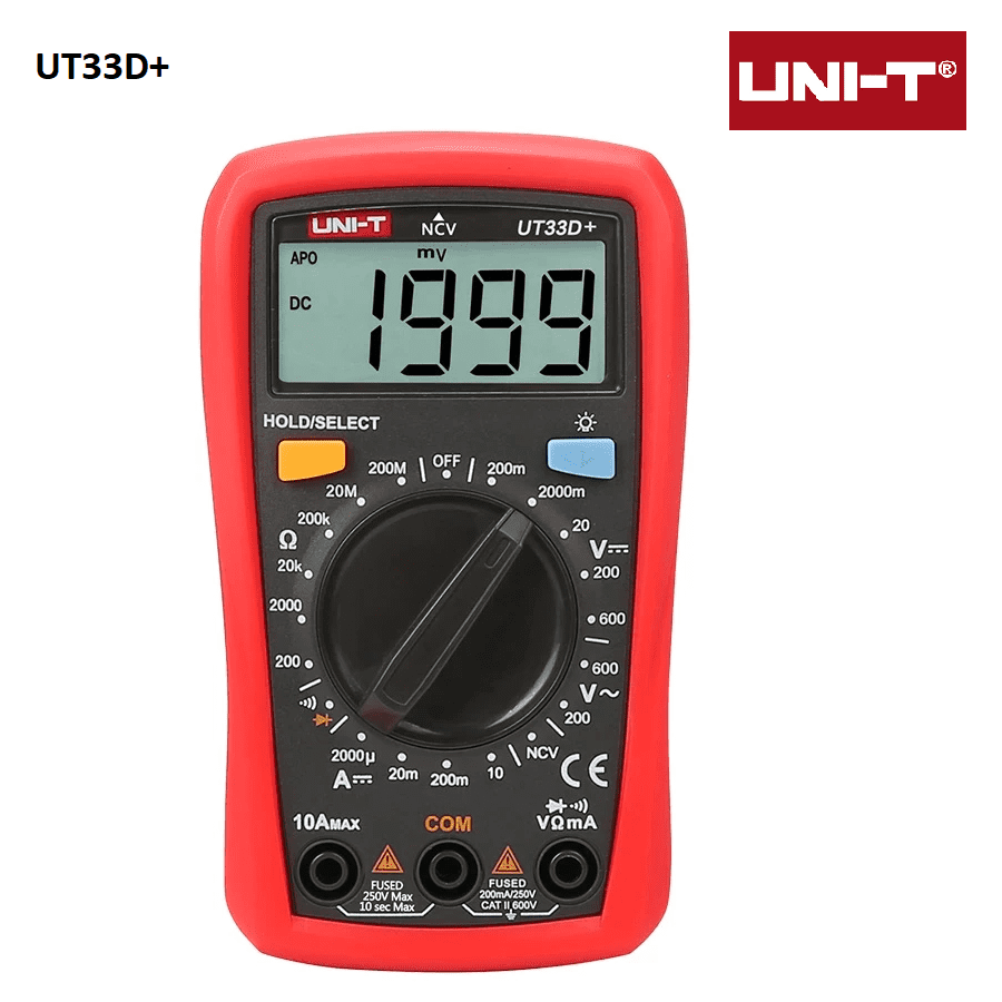 Multimètre numérique UT33D+ UNI-T DIDACTICO TUNISIE