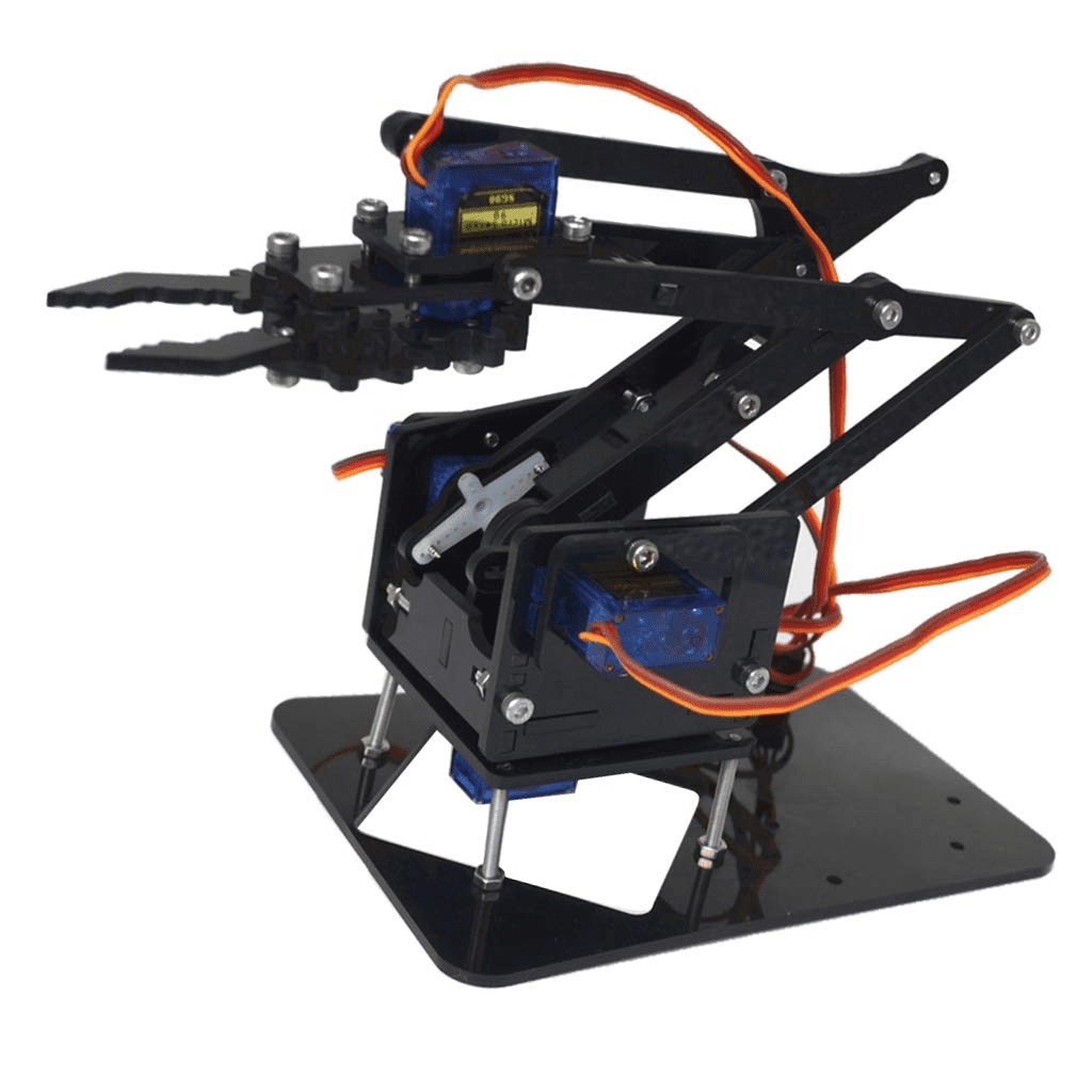 Kit de bras robotique Arduino 4DOF Noir avec 4 servos arm 01