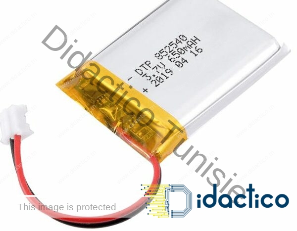 Batterie Lipo 3.7V 500mAh DIDACTICO TUNISIE