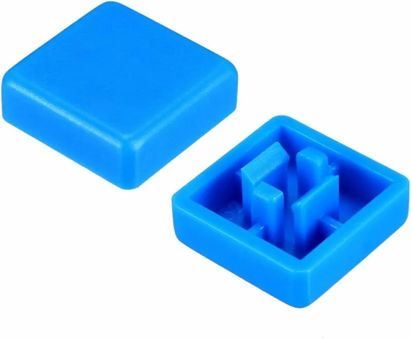 Bouton carrée bleu pour bouton poussoir Noir 12x12x7mm DIDACTICO TUNISIE