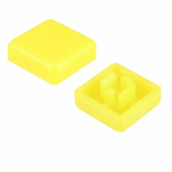 Bouton carrée jaune pour bouton poussoir Noir 12x12x7mm DIDACTICO TUNISIE