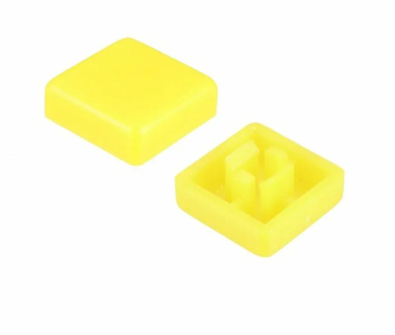 bouton carrée jaune