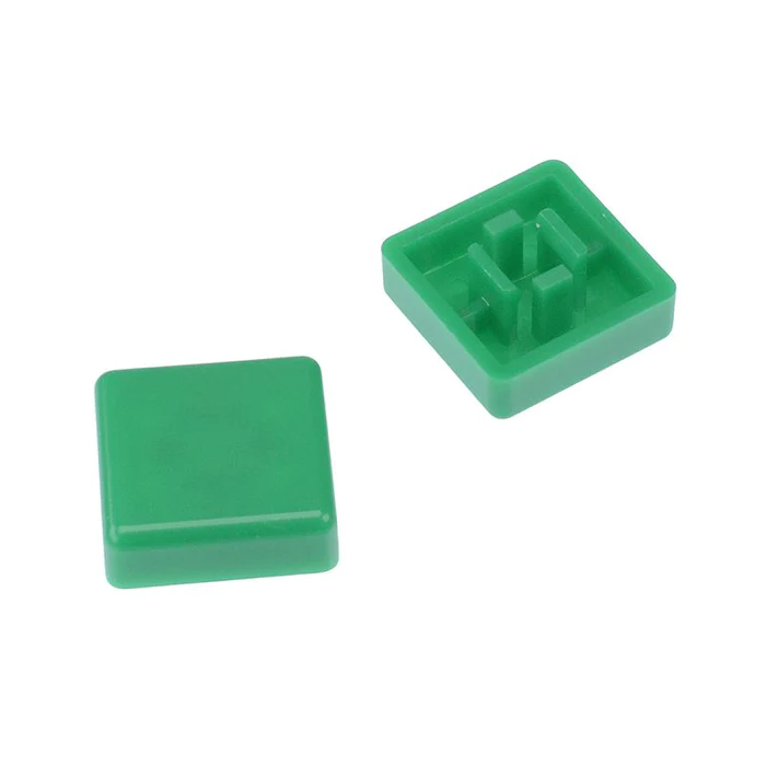Bouton carrée vert pour bouton poussoir Noir 12x12x7mm DIDACTICO TUNISIE