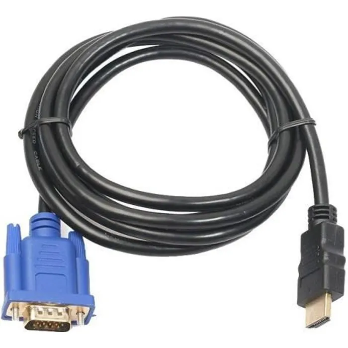 Câble HDMI Male vers VGA Male 1.8M cable hdmi male vers vga male 18m