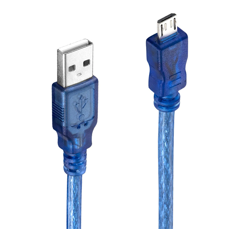 Cable USB vers Micro USB 0.5m Bleu