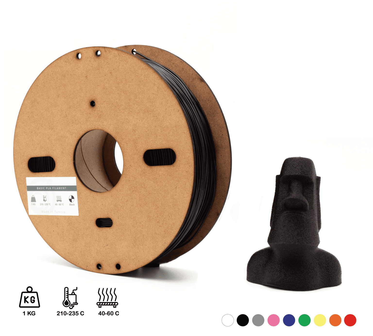 Filament 3D ABS NOIR 1.75mm DIDACTICO TUNISIE