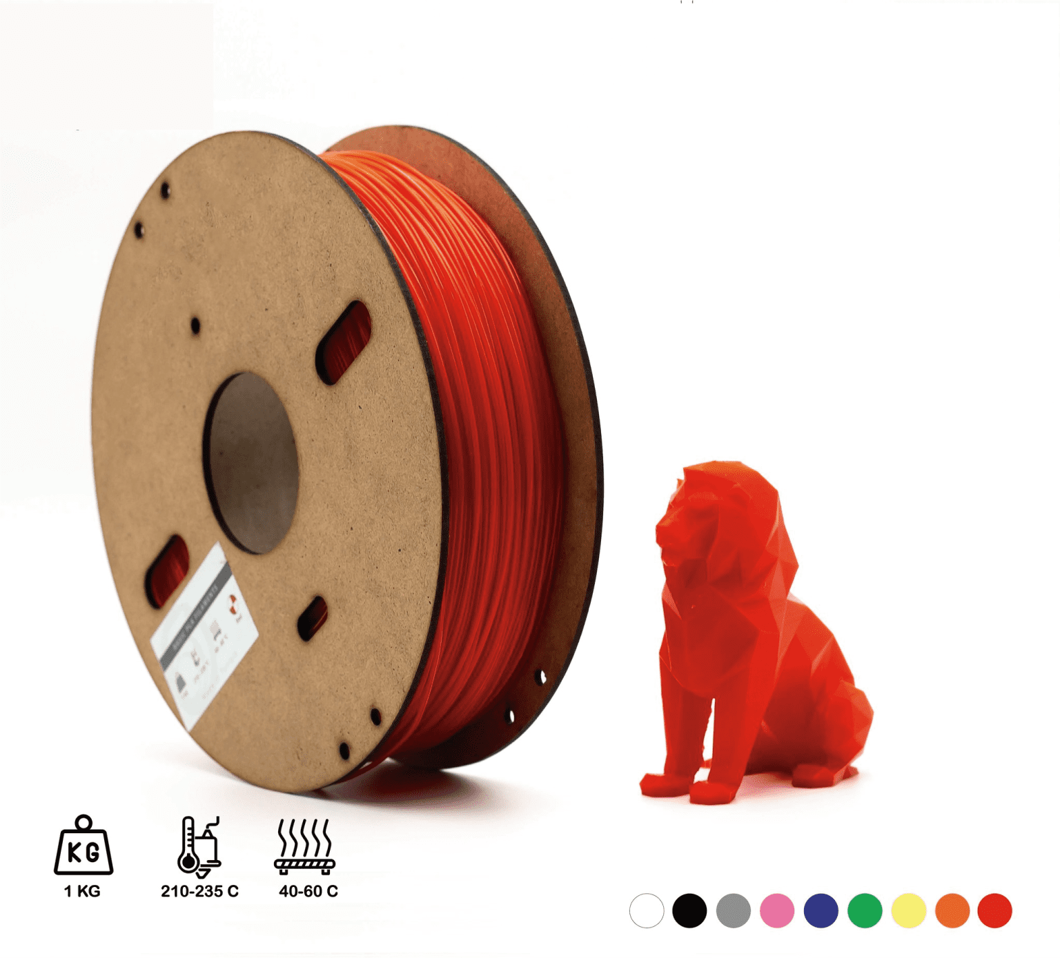 Filament 3D ABS ROUGE 1.75mm DIDACTICO TUNISIE