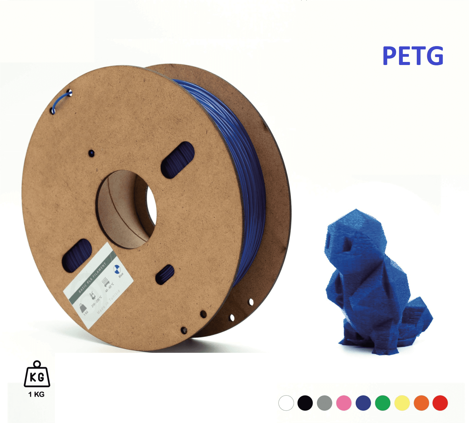 Filament 3D PETG BLEU 1.75mm filament 3d petg bleu 175mm