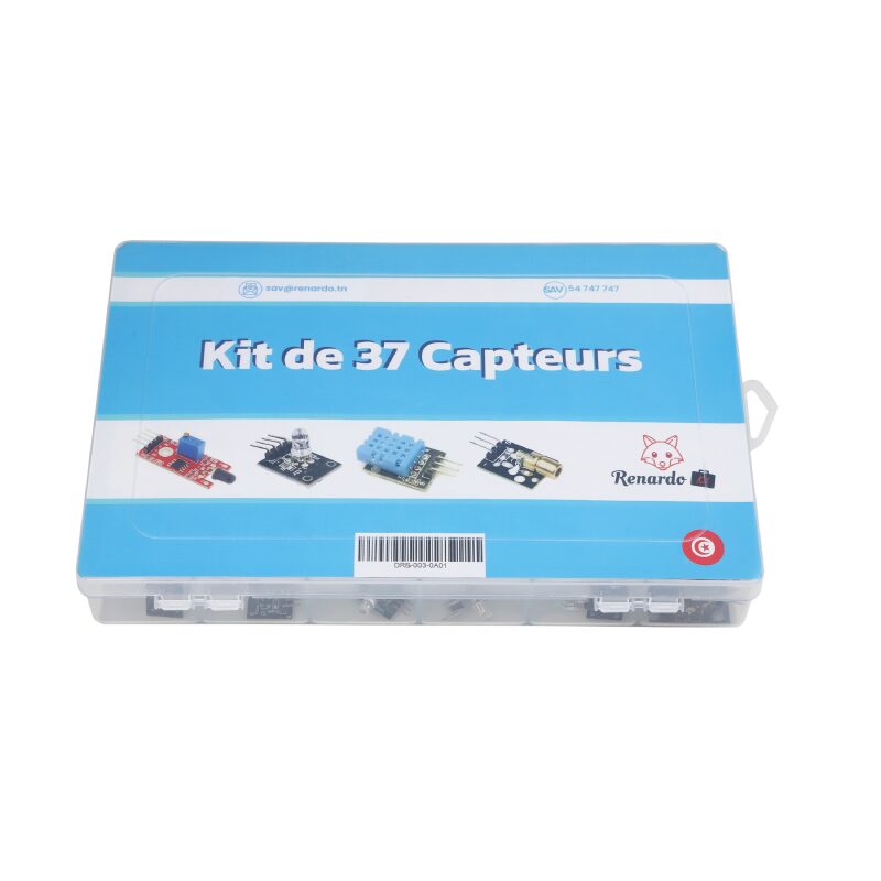 Kit Arduino de 37 capteurs avec CD d'apprentissage Renardo DIDACTICO TUNISIE
