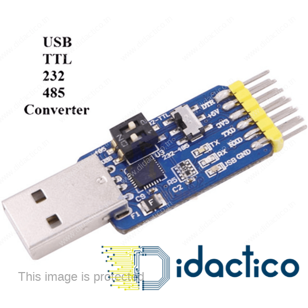Module adaptateur multifonction 6en1 CP2102 USB vers TTL 485 232 DIDACTICO TUNISIE