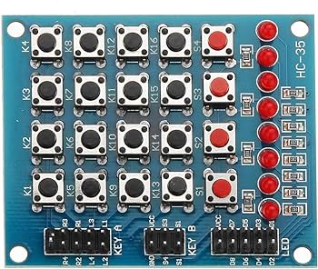 Module clavier 16 touches + 4 boutons 8 leds rouge 71OW4k4S05L. AC UF350,350 QL80