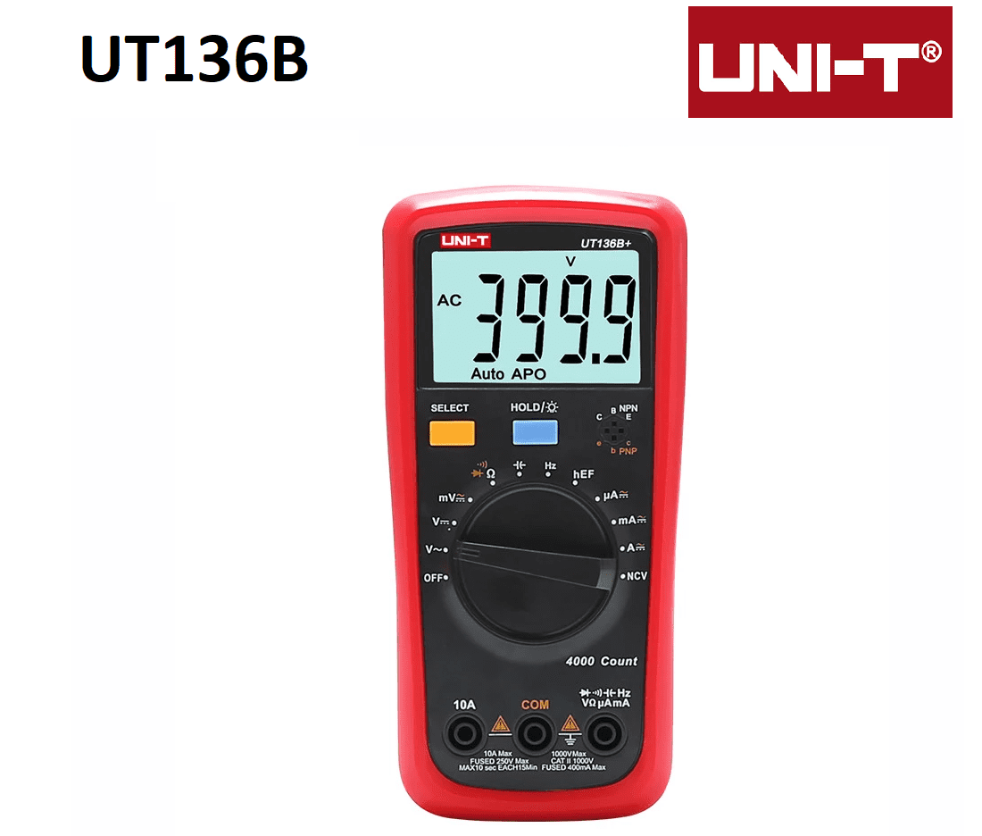 Multimètre numérique UT136B+ UNI-T DIDACTICO TUNISIE