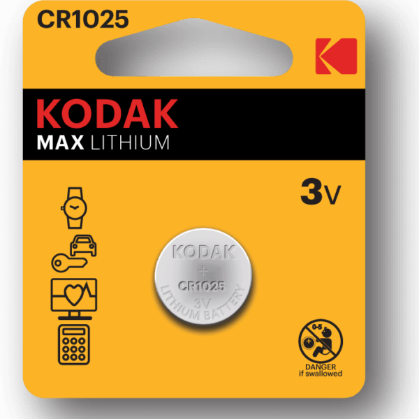 Pile bouton KODAK MAX CR1025