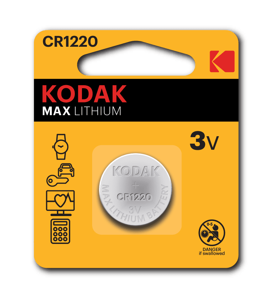 Pile bouton KODAK MAX CR1220 DIDACTICO TUNISIE