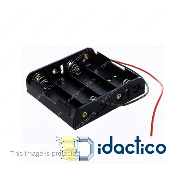 Support Batterie 4 X AA sans connecteur DC DIDACTICO TUNISIE